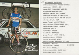 CARTE CYCLISME MARC VERCAMMEN SIGNEE TEAM PERLAV 1983 - Cyclisme