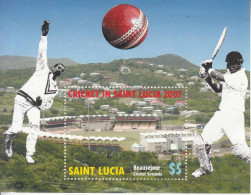 2007 St. Lucia Cricket  Souvenir Sheet MNH - St.Lucia (1979-...)