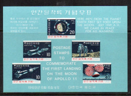 SOUTH KOREA- 1969 - MOON LANDING  SOUVENIR SHEET  MINT NEVER HINGED SG CAT £35  - Corée Du Sud