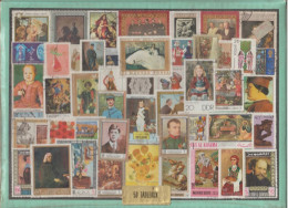 Planche Timbres Thiaude Vers 1980-50 Tableaux - Colecciones Completas