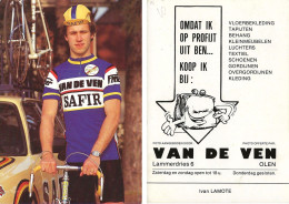 CARTE CYCLISME IVAN LAMOTE TEAM SAFIR 1983 - Cycling
