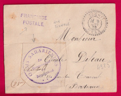 LETTRE FM TAGHIT ORAN 1903 GRIFF FRANCHISE POSTALE OASIS SAHARIENNES POUR BORDEAUX LETTRE - 1877-1920: Période Semi Moderne