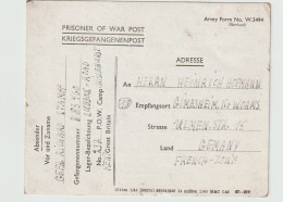 German Prisoner Of War Letter From Great Britain, POW Camp 237 Coed Bel Camp Located Lubbock Road, Chislehurst - Militaria