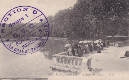 Montgélard Par Montereau (77) Tampon Service GVC Section D Groupe 1 Poste N° 8 La Grande Paroisse Carte De Fontainebleau - Guerre De 1914-18