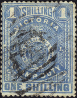 AUSTRALIA / VICTORIA - SG257 1sh Chalky Blue Stamp Duty Revenue Stamp - Used (fiscal) - Faults - Oblitérés