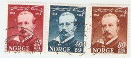 Sellos Usados Noruega. Yvert 311-313. Personaje. Noruega311-313 - Andere & Zonder Classificatie