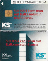 Germany - KS Kalksandstein GmbH (Overprint ''Vertriebsgesellschaft'') - O 0399 - 03.1994, 6DM, Used - O-Series : Séries Client