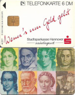 Germany - Banknotes Personalities (Overprint ''Sparkasse Hannover'') - O 0582 - 12.1993, 6DM, Mint - O-Serie : Serie Clienti Esclusi Dal Servizio Delle Collezioni