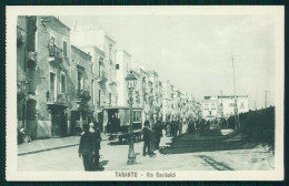 Taranto Città Via Garibaldi Tram Cartolina TC0053 - Taranto