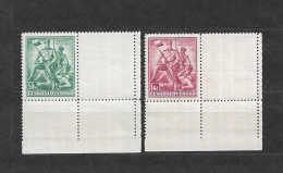 Czechoslovakia 1937 MNH ** Mi 373-374 Sc 228-229  Battle - Zborov With Coupons. Right. Tschechoslowakei C2 - Unused Stamps