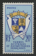 TAAF N° 15 "Armoiries" Cote 33 € Neuf ** (MNH) Qualité TB - Unused Stamps