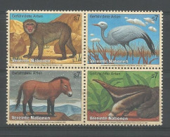 United Nations V. 1997  Endangered Animals 4-block Y.T. 242/245 ** - Unused Stamps