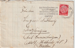 German Feldpost Before WW2 Posted From Standortlazarett Stuttgart (Abt. I) Dated Stuttgart 12.7.1939 W/letter. Postal - Militares