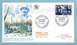 FDC France 1956 - Colonel Driant à Verdun - YT 1052 - Neufchâtel - 1950-1959