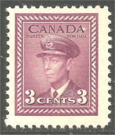 Canada 1942 3c Violet George VI War Issue MNH ** Neuf SC (02-52-3a) - Unused Stamps