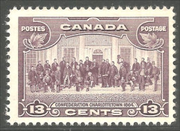 Canada 1935 Confederation 1864 Conference Charlottetown 13c Violet MNH ** Neuf SC (02-24b) - Sin Clasificación