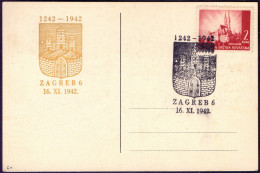 CROATIA -NDH - ZAGREB + SPEC. CANCEL - MC - 1942 - Kroatië