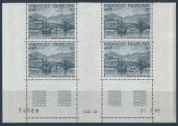 POLYNESIE Poste Aérienne PA N° 191 Bloc De Quatre Neuf ** (MNH) + Coin Daté 25/3/86 TB - Nuovi