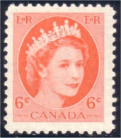 Canada QEII Wilding Orange MNH ** Neuf SC (03-42a) - Unused Stamps