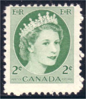 Canada QEII Wilding Vert Green MNH ** Neuf SC (03-38a) - Ongebruikt