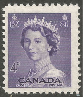 Canada QEII 4c Violet Karsh MNH ** Neuf SC (03-28b) - Royalties, Royals