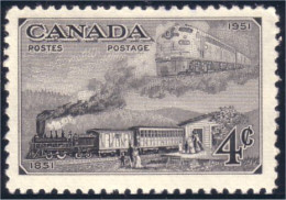 Canada Centenaire Train Locomotives 1851 1951 MNH ** Neuf SC (03-11a) - Nuevos