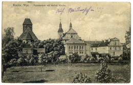 KONITZ, WPR. - GYMNASIUM MIT KATHOL. KIRCHE / FELDPOST 1918, BATTERIE (DURLINVY) - Westpreussen