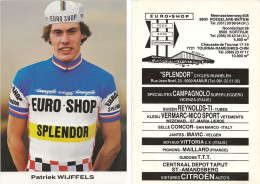 CARTE CYCLISME PATRIEK WIJFFELS TEAM EURO SHOP 1983 - Ciclismo