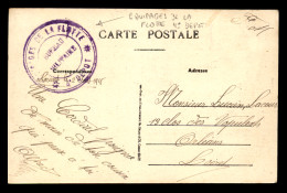 CACHET DU BUREAU MILITAIRE DU 4E DEPOT DES EQUIPAGES DE LA FLOTTE SUR CARTE ROCHEFORT-SUR-MER - WW I