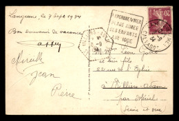 CACHET DAGUIN - LANGRUNE-SUR-MER (CALVADOS) - Mechanical Postmarks (Other)