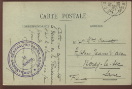 CACHET DU GENERAL, COMMANDANT GENERAL DU FRONT NORD CAMPAGNE DU MAROC - Cachets Militaires A Partir De 1900 (hors Guerres)