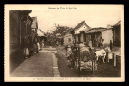 CHINE - MISSION DU TCHE LI SUD EST - TOURNEE EPISCOPALE - EQUIPAGE DU S.G.  AU DEPART - China