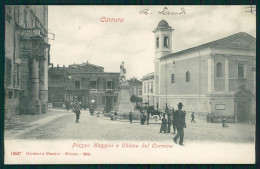 Massa Carrara Piazza Mazzini Chiesa Del Carmine Cartolina TC0231 - Massa