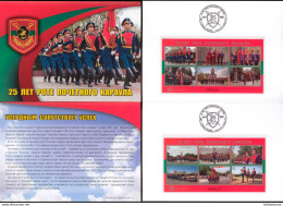 Label Transnistria 2022 25th Anniversary Of The Guard Of Honor Company 2 Sheetlets**MNH Self-adhesive In Booklet - Fantasy Labels