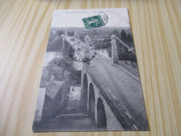 CPA Beaumont-sur-Sarthe (72).Pont Suspendu Et Moulin - Carte Animée, Oblitérée Le 28/06/1911. - Beaumont Sur Sarthe