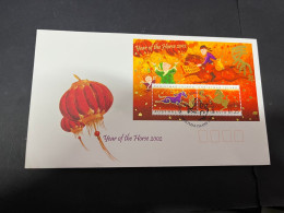 17-4-2024 (2 Z 17) Australia FDC - Christmas Island Chinese New Year Of The Horse M/s On Cover - Christmas Island