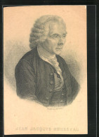 Künstler-AK Jean Jacques Rousseau, Darstellung Des Schriftstellers  - Writers