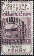 AUSTRALIA / WESTERN AUSTRALIA - SG.F11 1d Dull Purple Internal Revenue Stamp - Used BUNBURY / B Duplex Cancel - V. Fine - Gebruikt