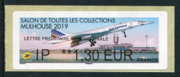 LISA De 2019 - "LETTRE PIORITAIRE INTERNATIONALE IP **1,30 EUR - SALON TOUTES COLLECTIONS MULHOUSE 2019" - 2010-... Abgebildete Automatenmarke