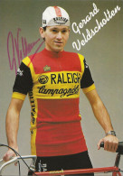 CARTE CYCLISME GERARD VELDSCHOLTEN SIGNEE TEAM RALEIGH 1983 - Cyclisme