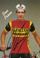 CARTE CYCLISME CEES PRIEM SIGNEE TEAM RALEIGH 1983 - Cyclisme