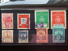 REPUBBLICA - 8 Marche Comunali Timbrate + Spese Postali - Revenue Stamps