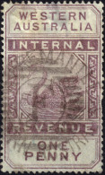 AUSTRALIA / WESTERN AUSTRALIA - SG.F11 1d Dull Purple Internal Revenue Stamp - Used FREMANTLE/ F Duplex Cancel - Faults - Oblitérés