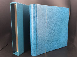 Lindner Ringbinder Inkl. Kassette Blau Elegant Leder 1121-B Neuware Ohne OVP ( - Binders Only