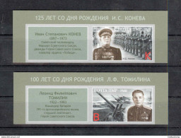 Label Transnistria 2022 Path To Victory World War II Marshal Konev & Tomilin 2v**MNH+ 2 Labels Imperforated - Fantasy Labels