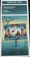Brochure Brazil Edital 2014 23 Christmas Religion Saint Nicholas Without Stamp - Brieven En Documenten