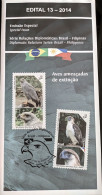 Brochure Brazil Edital 2014 13 Diplomatic Relations Brazil Philippines Birds Eagle Without Stamp - Covers & Documents