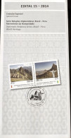 Brochure Brazil Edital 2014 15 Diplomatic Relations Peru Without Stamp - Covers & Documents