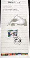 Brochure Brazil Edital 2014 07 Eight Centuries Of Portuguese Language Without Stamp - Cartas & Documentos