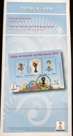 Brochure Brazil Edital 2014 04 Fifa Football World Cup Brazil 2014 Without Stamp - Storia Postale